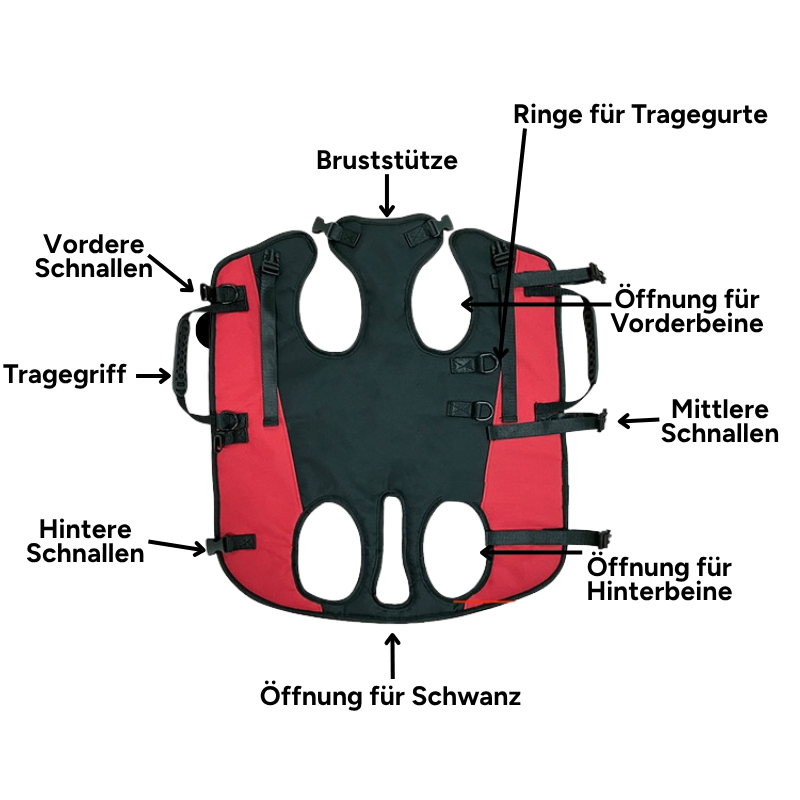 Hunde Tragerucksack Multifunktional - bis 15 Kg