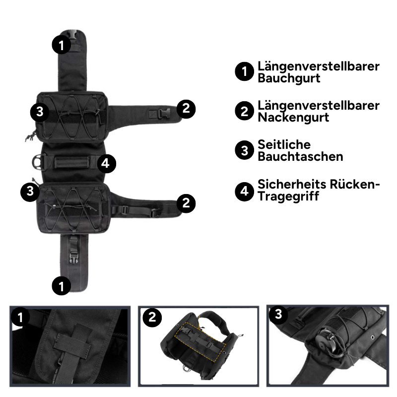 Taktischer Rucksack für Hunde