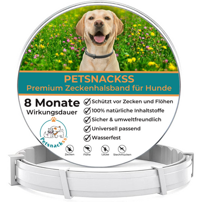 Petsnackss - Premium Halsband gegen Zecken & Flöhe